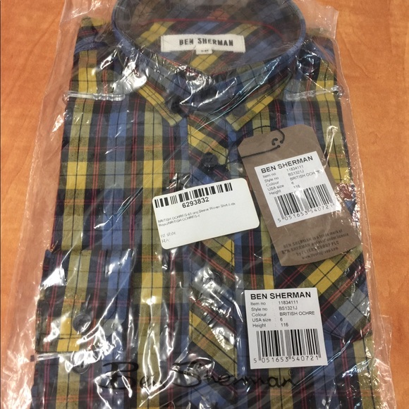 British Ochre long Sleeve Woven Shirt little boys - Picture 3 of 4